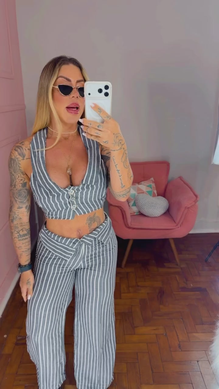 Conjunto de Alfaiataria Listrado